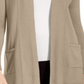 JM Collection Women's Open Front Cardigan Brown Size Medium