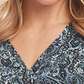 Karen Kane Women's Printed Faux Wrap Dress Print Blue Size X-Large