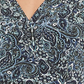 Karen Kane Women's Printed Faux Wrap Dress Print Blue Size X-Large