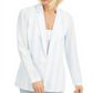 INC International Concepts Women's Striped Blazer Wear to Work Jacket White Size Large