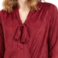 Alfani Women's Tie Neck Top Red Size Petite S