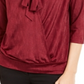 Alfani Women's Tie Neck Top Red Size Petite S