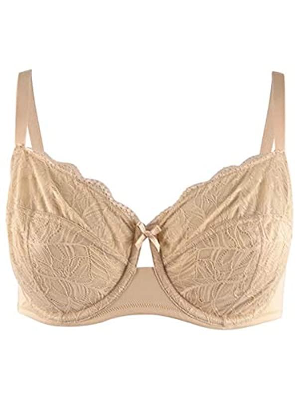 INC Women's Plus Unlined Lace Bra Brown Size 42 C