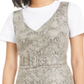 Bar III Women's Faux Suede Snake Print Mini Dress Black Size Medium