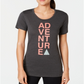 Columbia Women's Word Block Slogan Crewneck Graphic T-Shirt Gray Size X-Small