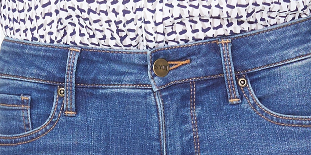 NYDJ Women's Ami Faded Skinny Ankle Jeans Blue Size 16