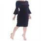Calvin Klein Women's Bell Sleeve Velvet Dress Purple Size 4