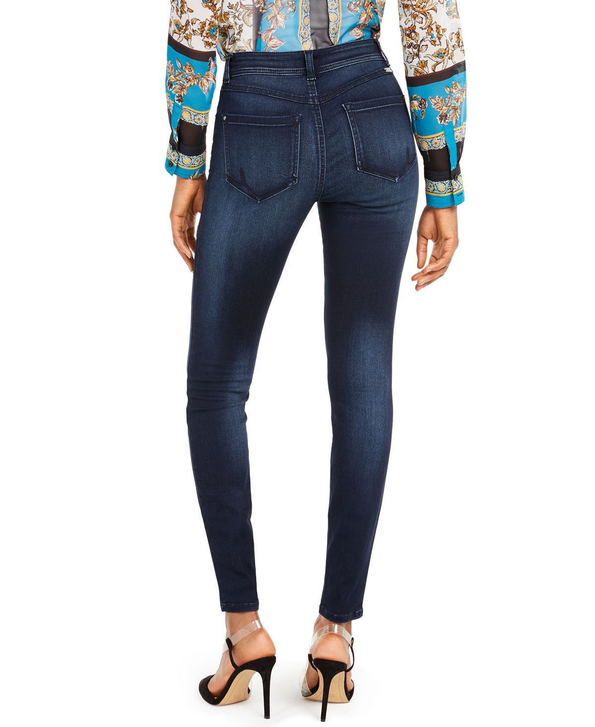 INC International Concepts Women's Finity Skinny Jeans Blue Size 4 Petite