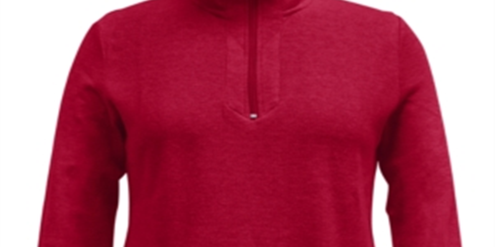Karen Scott Women's Half Zip Top Red Size Small