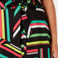 Bar III Women's Trendy Plus Printed a Line Skirt Black Size 14W