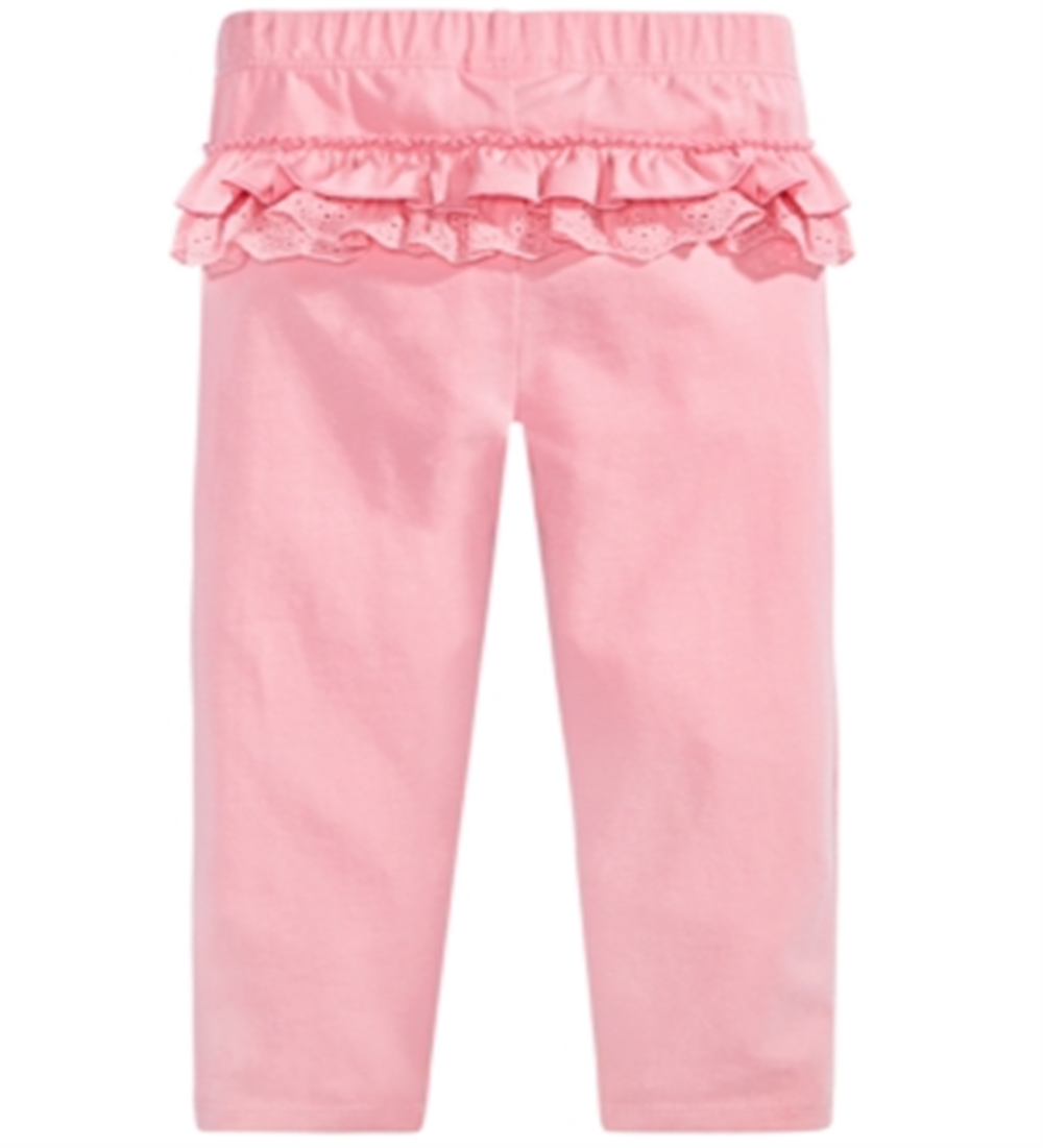 First Impressions Baby Girls Eyelet-Ruffled Leggings Pink Size 6-9MOS