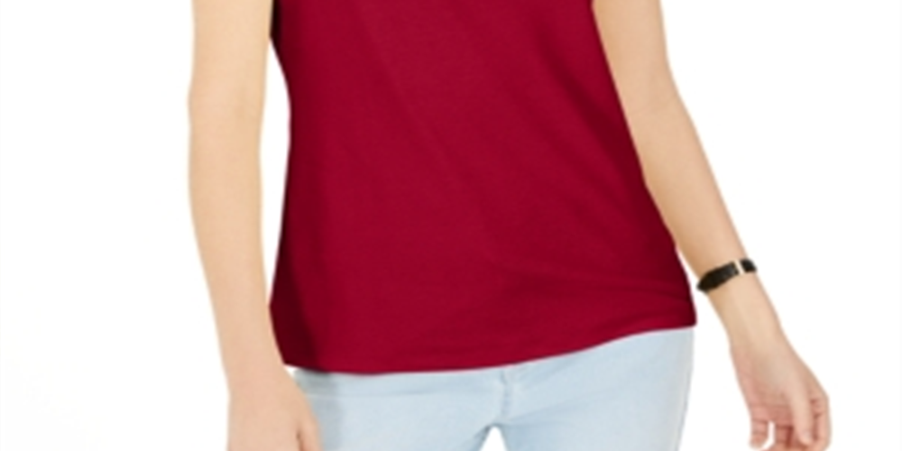Karen Scott Women's Keyhole Hardware Tank Red Size Medium