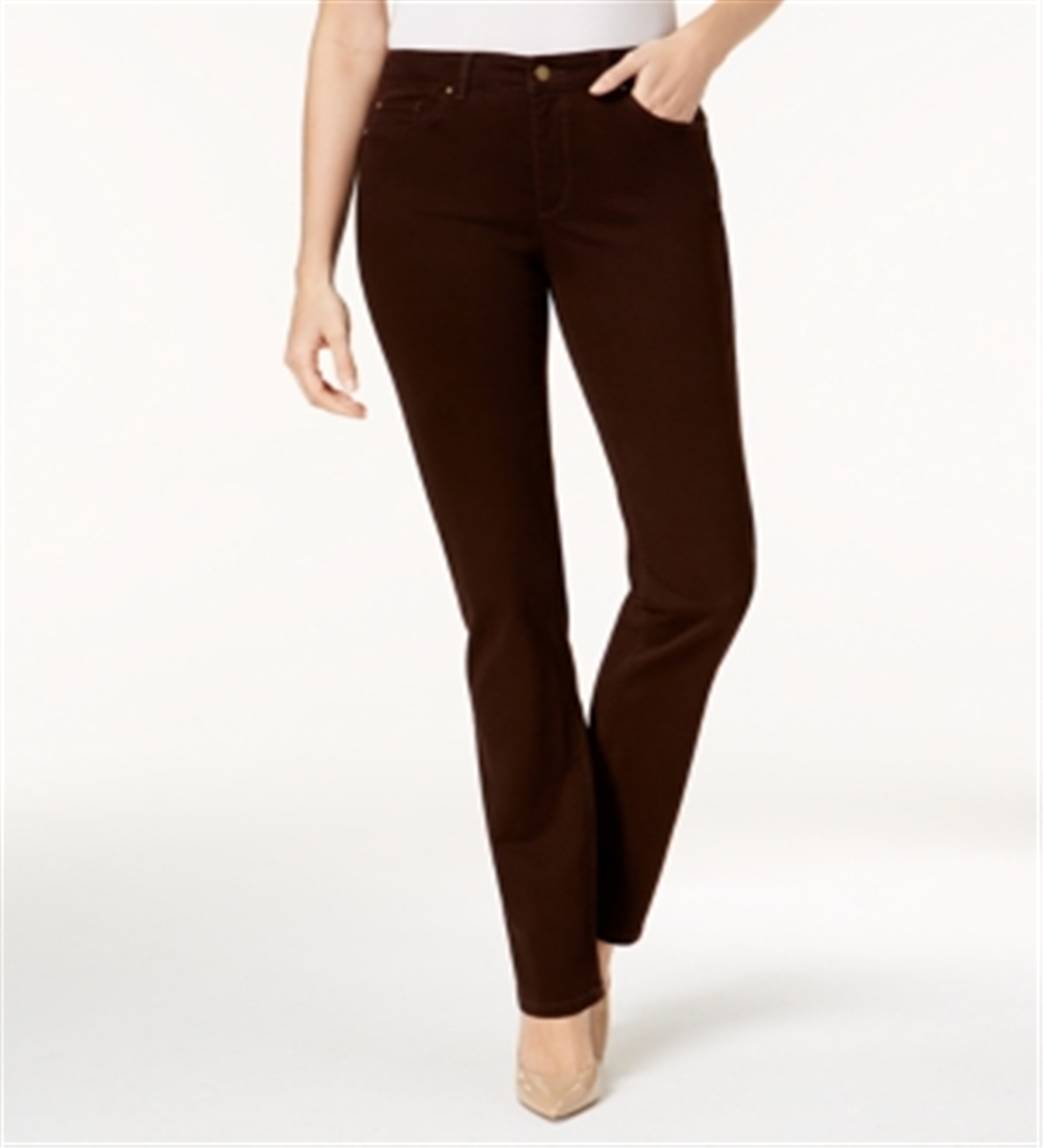 Charter Club Women's Lexington Straight Leg Jeans Brown Size 4