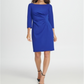 DKNY Women's  Ponte Side Ruche Sheath Dress  Marine Size 8