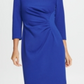 DKNY Women's  Ponte Side Ruche Sheath Dress  Marine Size 8