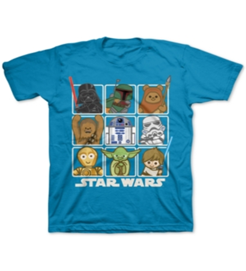 Star Wars Little Boys Squares T-Shirt Turquoise 5