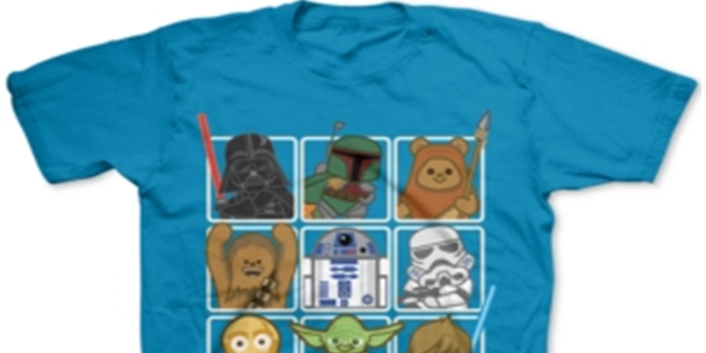 Star Wars Little Boys Squares T-Shirt Turquoise 5