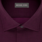 Michael Kors Men's Patterned Collared Dress Shirt Wine Size 16.5X34-35