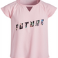 Ideology Big Girl's Keyhole Cutout Graphic Print T-Shirt Pink Size Medium