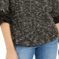 Charter Club Women's 3/4-Sleeve Bow-Trim Top  Black Size Small