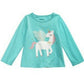 First Impressions Baby Girl's Unicorn Print Cotton T-Shirt Green Size 12 MOS