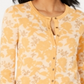 Charter Club Women's Jacquard Print Cardigan Yellow Size Large