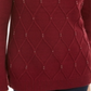 Karen Scott Women's Beaded Cable Mock Neck Sweater Red Size XX-Large