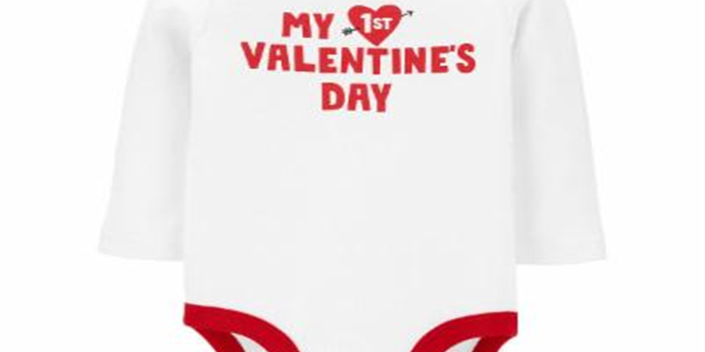 Carter's Baby Boy's & Girl's 1st Valentine's Day Bodysuit White Size 9 MOS