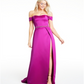 Glamour by Terani Women's Juniors' Off-the-Shoulder Gown Pink Size 16