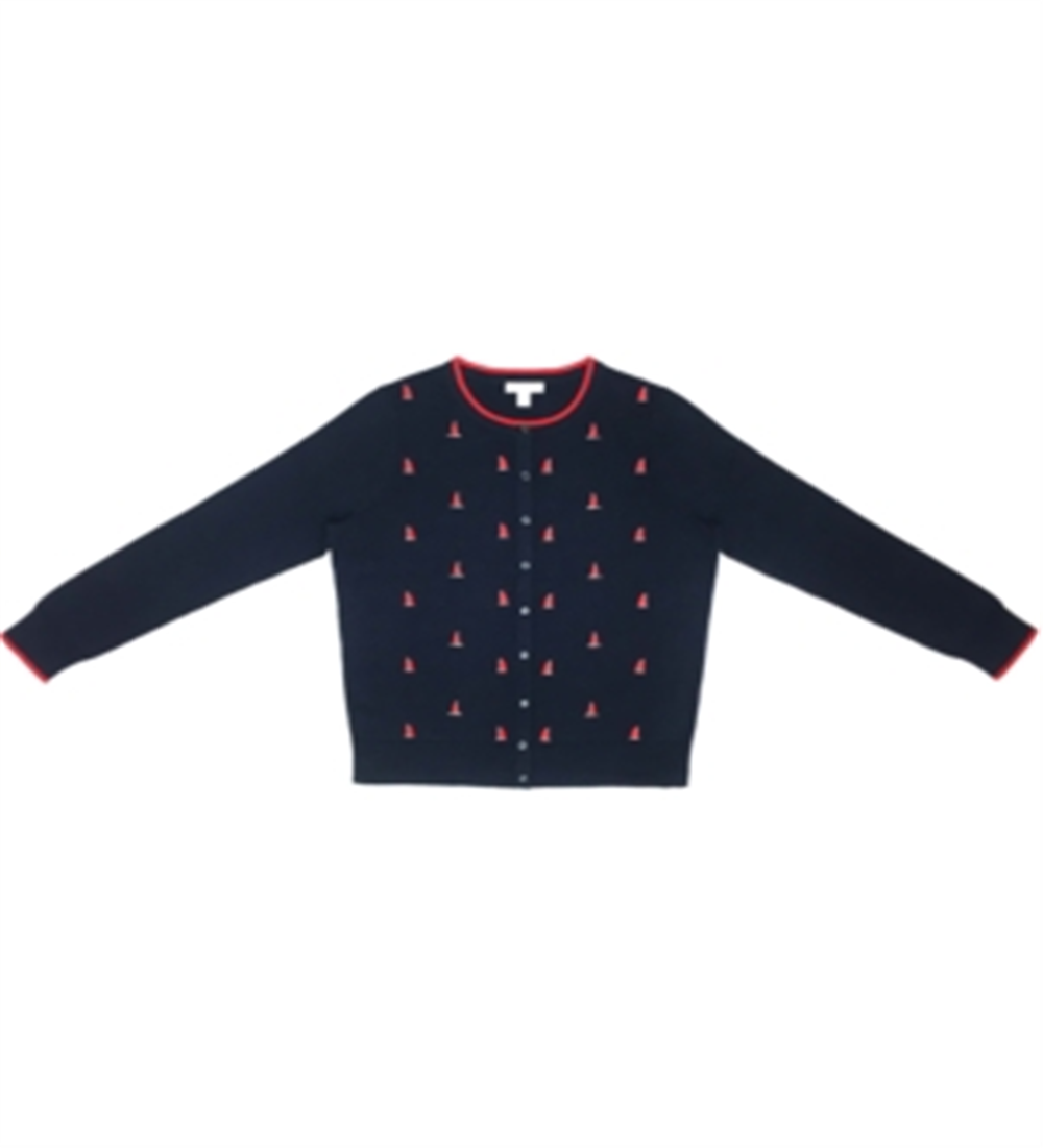 Charter Club Women's Boat Button Cardigan  Navy Size Large