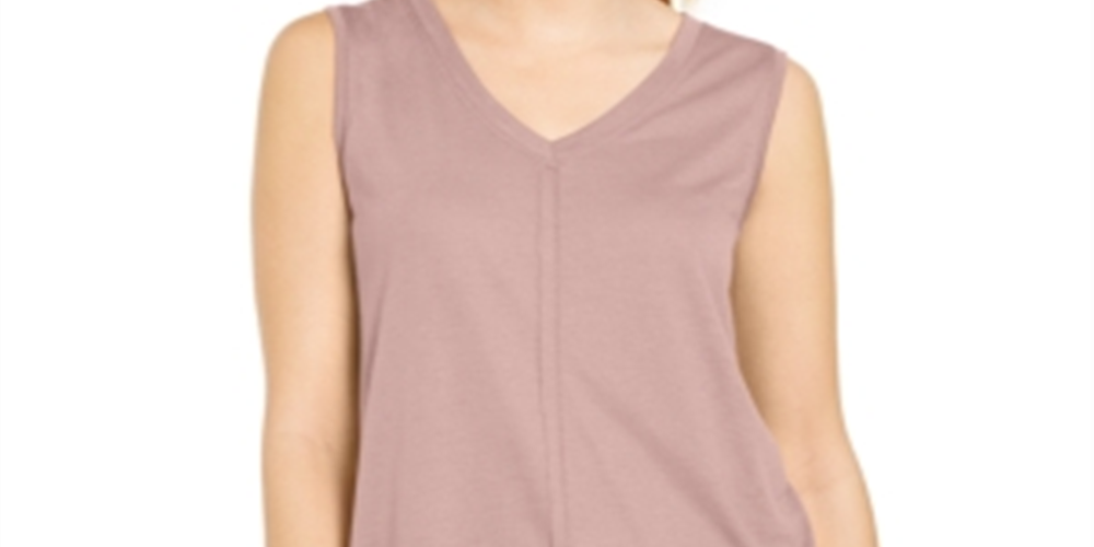 Style & Co Women's High-Low Tank Top  Pink Size 2XL