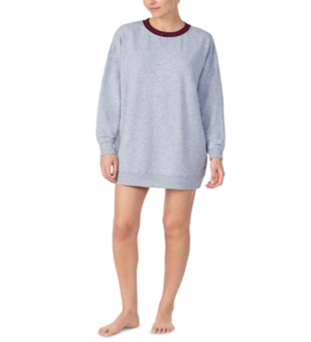 DKNY Women's 1989 Logo Sleep Shirt Gray Size M