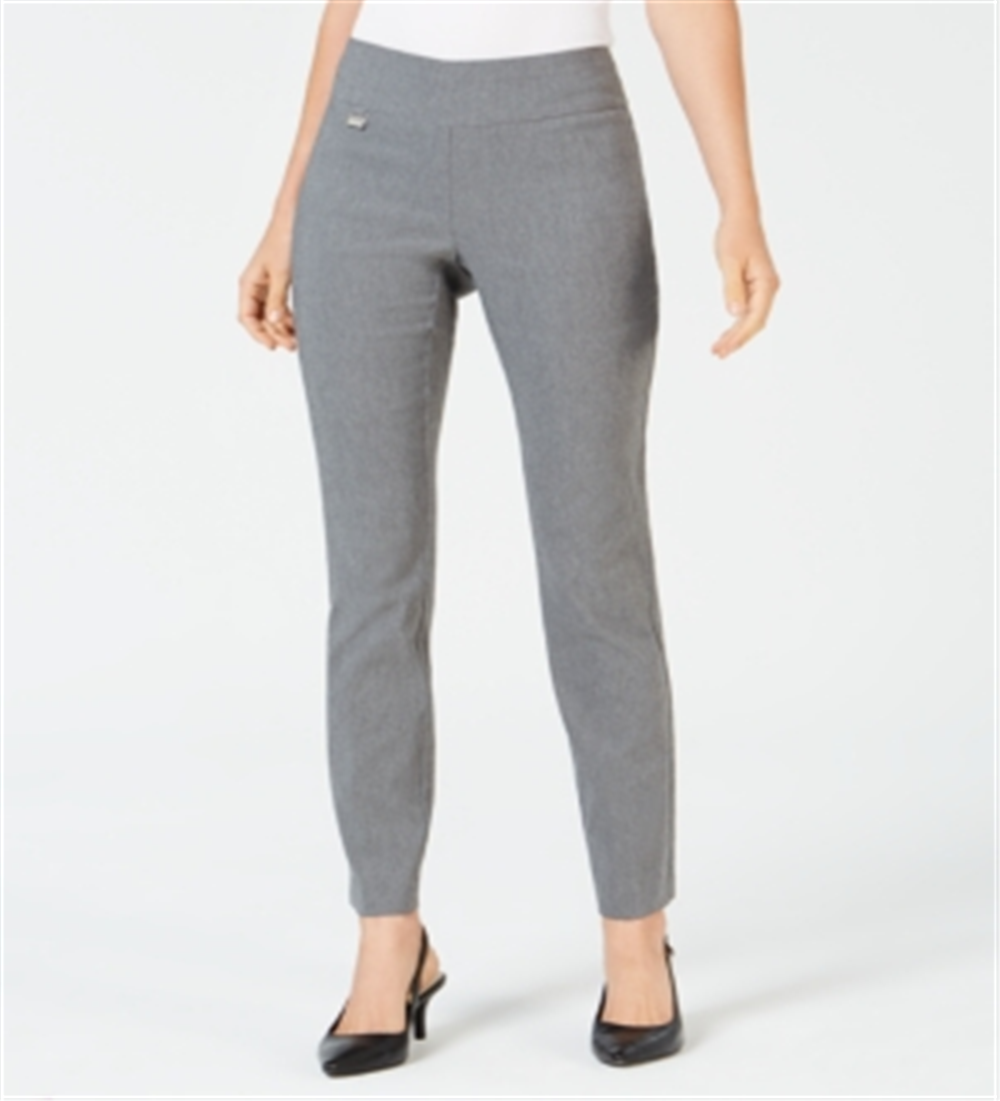 Alfani Women's Tummy Control Pull on Skinny Pants Gray Size 8PS
