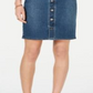 Style & Co Women's Petite Button-Down Denim Skirt  Watch Tower Blue Size 8 P