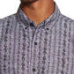 Hurley Men's Stamps Collared Cotton Button Down Shirt Gray Size Large