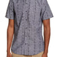 Hurley Men's Stamps Collared Cotton Button Down Shirt Gray Size Large