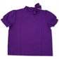 Charter Club Women's Short Sleeve Bow Neck Blouse Purple Size Small