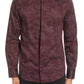 Karl Lengerfeld Men's Camo Print Work Wear Casual Shirt Red Size Medium
