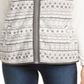Karen Scott Women's Sport Fairisle Print Sherpa Trim Vest Gray Size M