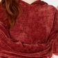 Gypsies and Moondust Women's Chenille Long Sleeves Hoodie Red Size X-Lage