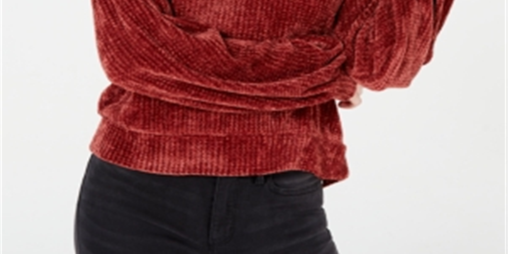 Gypsies and Moondust Women's Chenille Long Sleeves Hoodie Red Size X-Lage