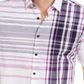 Alfani Men's Varied Plaid Shirt White Size Small
