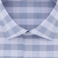 Kenneth Cole Reaction Men's Slim Fit Performance Stretch Check Dress Shirt Blue Size 32-33