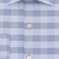 Kenneth Cole Reaction Men's Slim Fit Performance Stretch Check Dress Shirt Blue Size 32-33