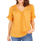 Style & Co Women's  Crochet Top  Yellow Size XS