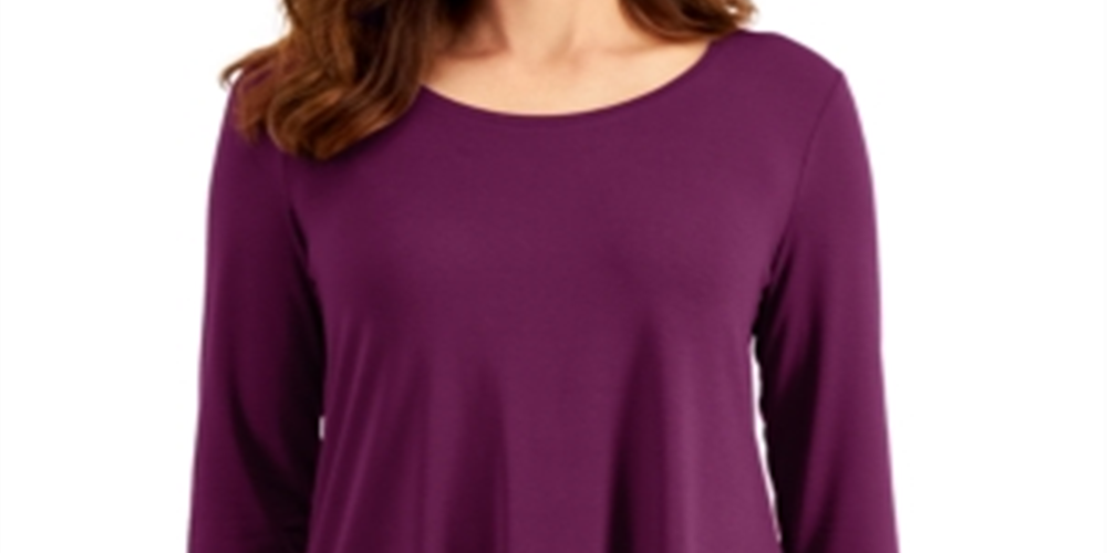 JM Collection Women's 34-Sleeve Top Passion Fl XS