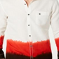 INC Men's Benny Linen Blend Ombre Button-Down Shirt White Size XS