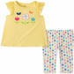Kids Headquarters Little Girl's 2 Pc Flower Surprise Tunic & Leggings Set Yellow Size 5