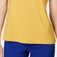 JM Collection Women's  Glitter-Trim Tank Top Yellow Size X-Large