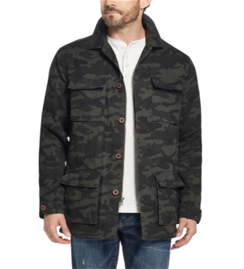 Weatherproof Vintage Men's Fleece Lined Camo Jacket Green Size Large